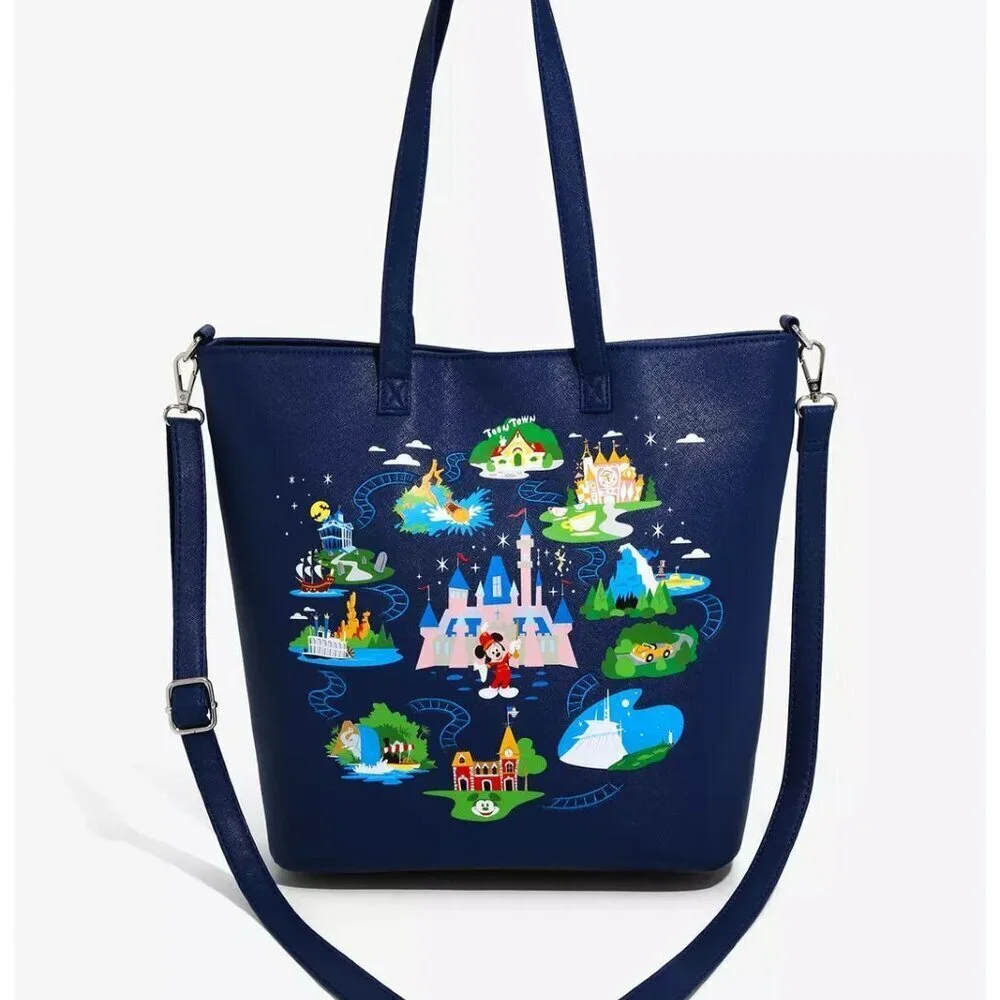 Loungefly Disneyland 65th Anniversary Tote BoxLunch Exclusive New